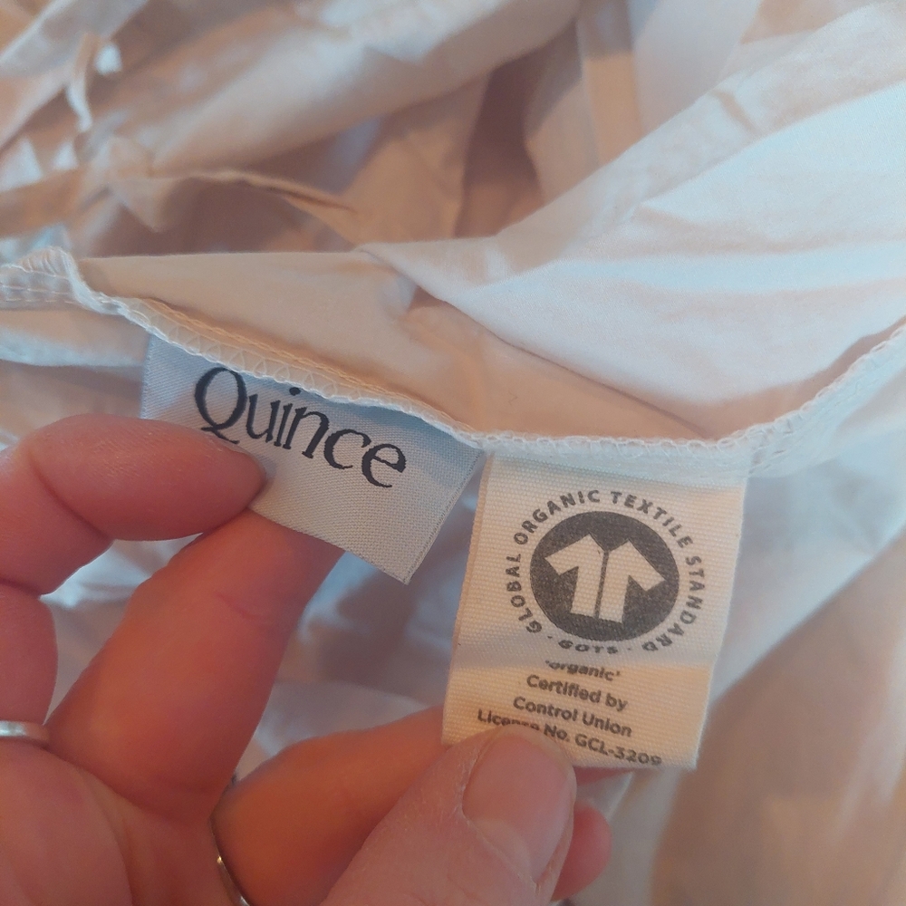 Quince 100% Organic Cotton Percale Sand Duvet & Shams! Queen (570) - Picture 12 of 14